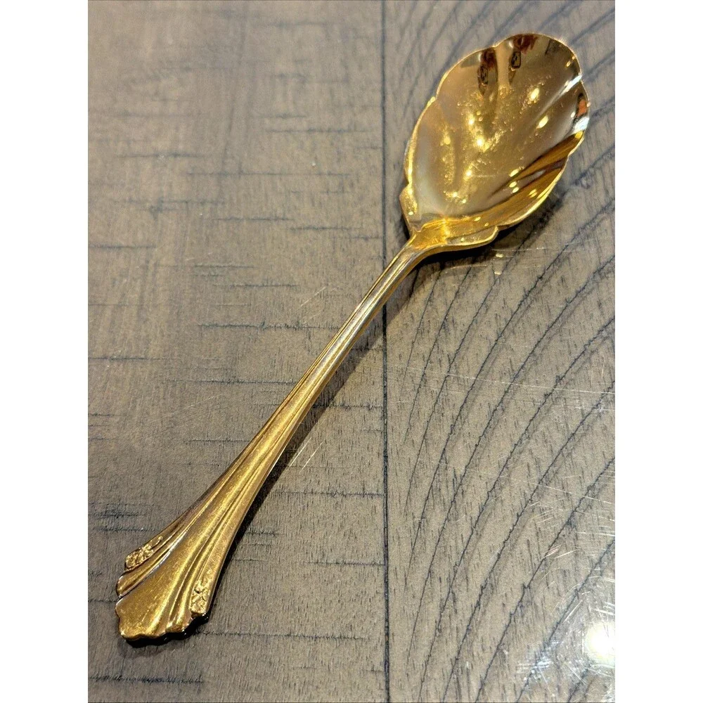 Oneida Community Stainless Golden Enchantment Sugar Spoon Flatware